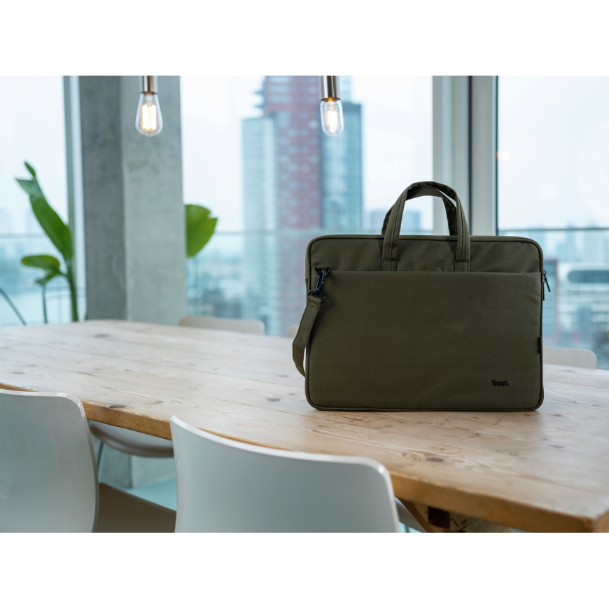 Trust Bologna 40.6 cm (16") Briefcase Green – 5