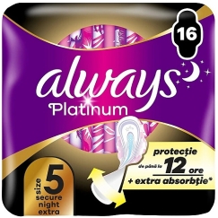 Always Hygieniset siteet „Platinum Secure Night Extra“, 16 kpl.