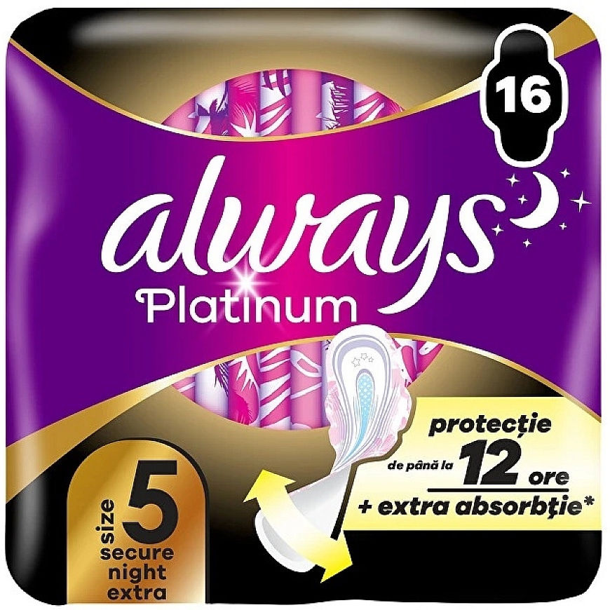 Always hügieenisidemed „Platinum Secure Night Extra“, 16 tk.