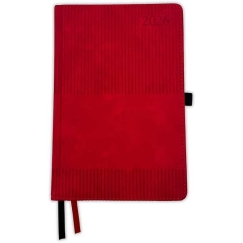 Fat Kalendorius LINE, 2027, PU, A5, red
