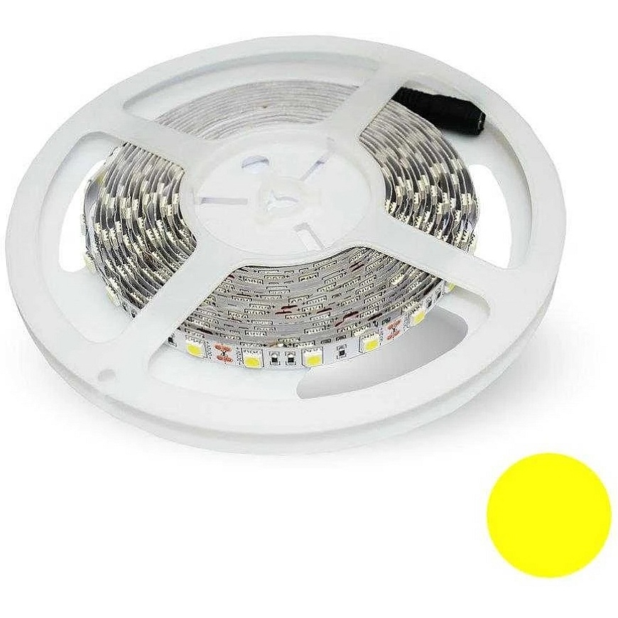 V-tac 11W/m LED strip, 60 LEDs/m, yellow color, IP20, 5 meters roll – 2