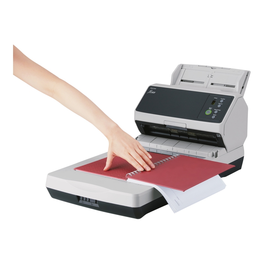 Ricoh fi-8250 ADF + Manuaalinen syöttöskanneri 600 x 600 DPI A4 musta, Harmaa – 3
