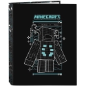 Safta Minecraft Screen A4 Cardboard 4 Rings Binder Safta Minecraft Screen A4 Cardboard 4 Rings Binder