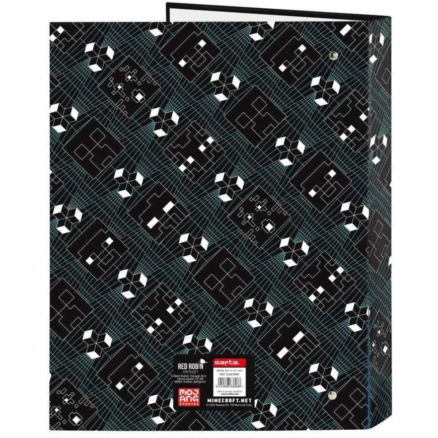 Safta Minecraft Screen A4 Cardboard 4 Rings Binder – 2