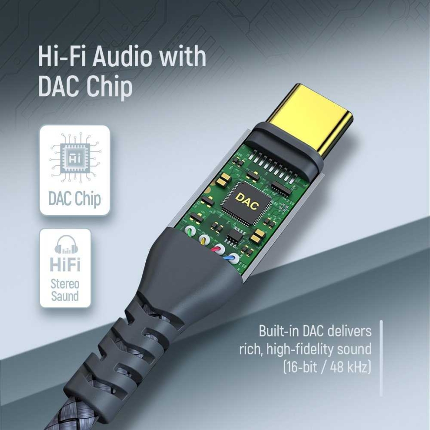 „Colorway“ USB-C - 3,5 mm liitinadapteri / 1,2 m – 4