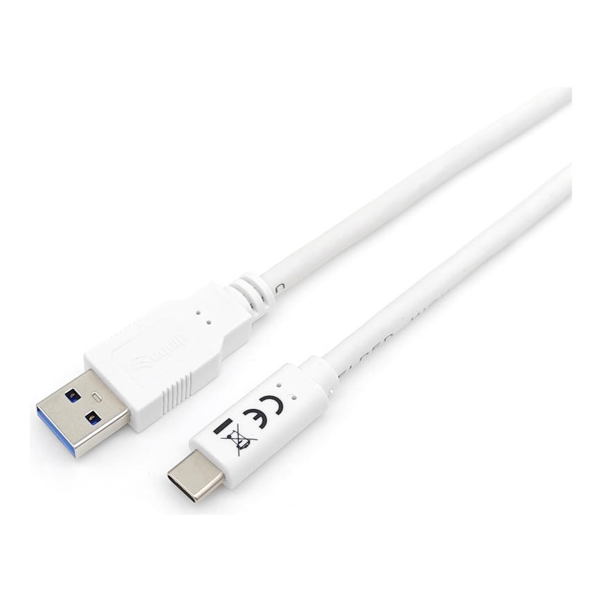 Equip 128364 USB кабель USB 3.2 Gen 1 (3.1 Gen 1) 1 m USB A USB C Белый