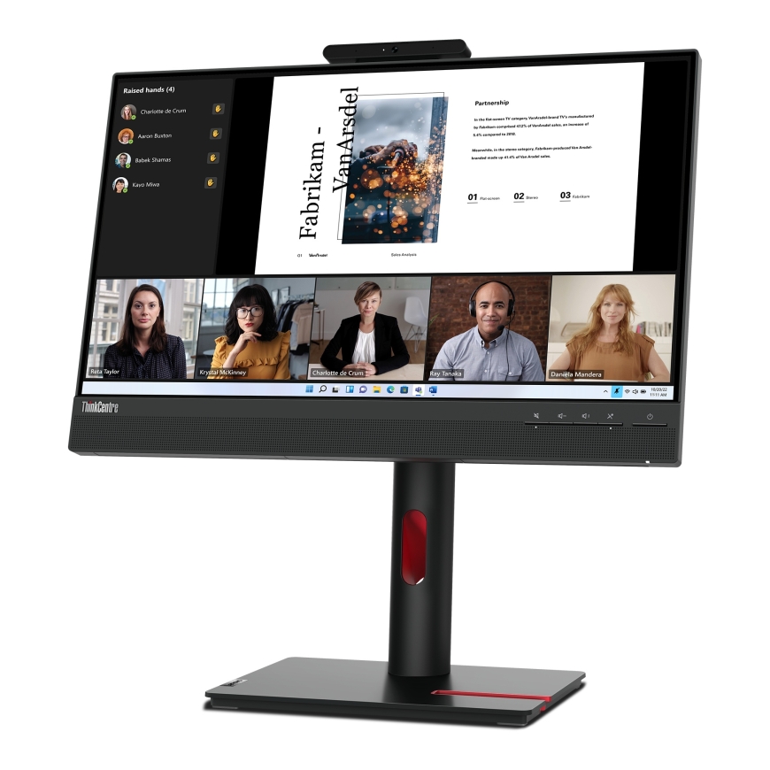 Lenovo ThinkCentre Tiny-In-One 22 computer monitor 54.6 cm (21.5") 1920 x 1080 pixels Full HD LED Touchscreen Black – 5
