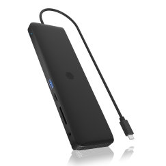 ICY BOX IB-DK2116-C Telakointi USB 3.2 Gen 2 (3.1 Gen 2) Type-C musta