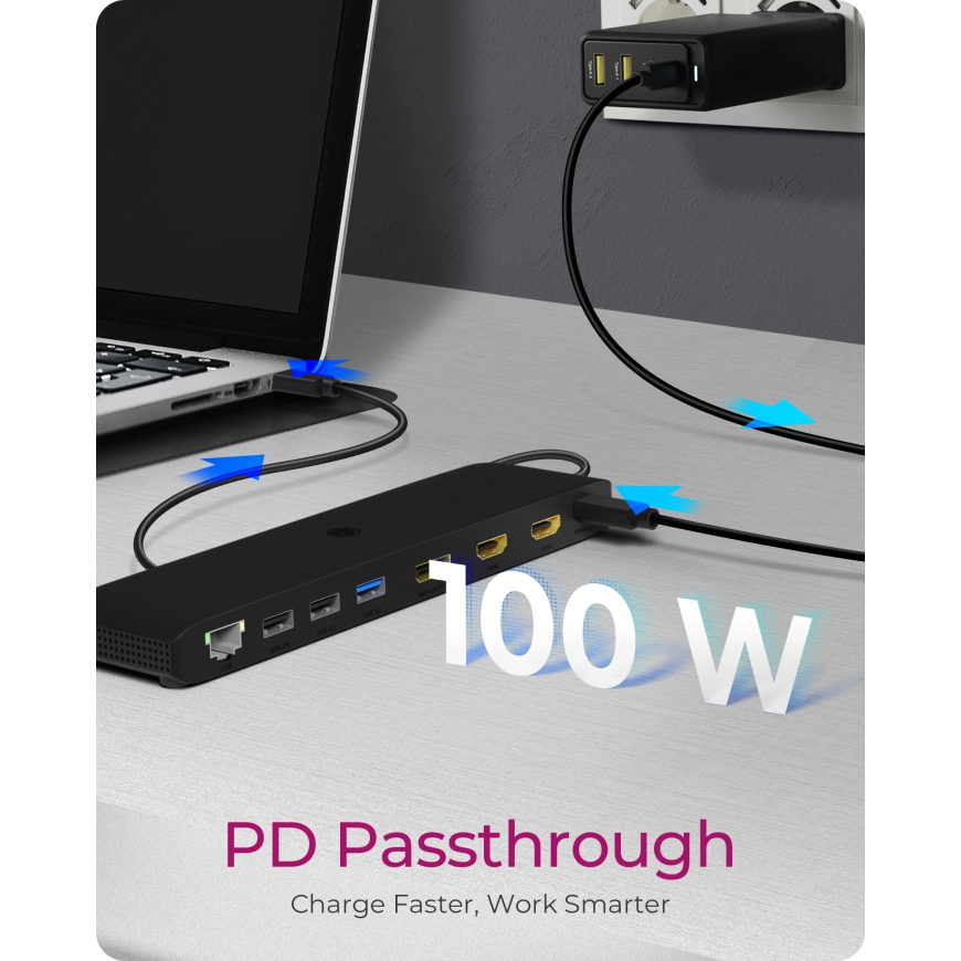 ICY BOX IB-DK2116-C Dokkimine USB 3.2 Gen 2 (3.1 Gen 2) Type-C Must – 4