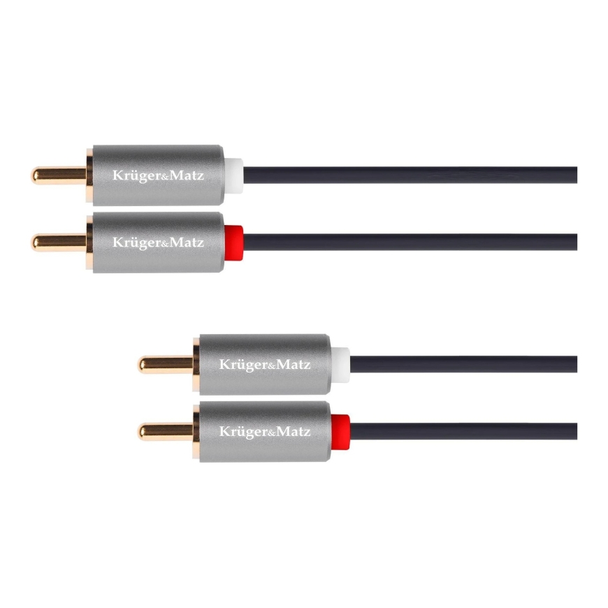 Krüger&Matz 2 RCA-2 RCA kabelis -