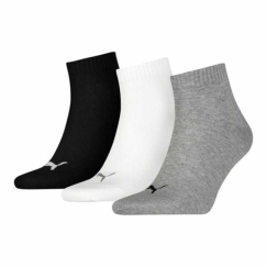 Puma Quarter Plain -sukkaketju 3 kpl musta, valkoista, harmaata 938589 17 (39-42)