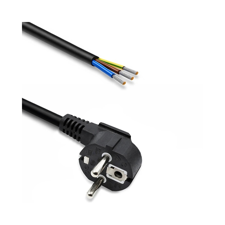 Qoltec Power Cable SCHUKO CEE 7/7 Angled 3x1.00 mm² 1.8 m – 4