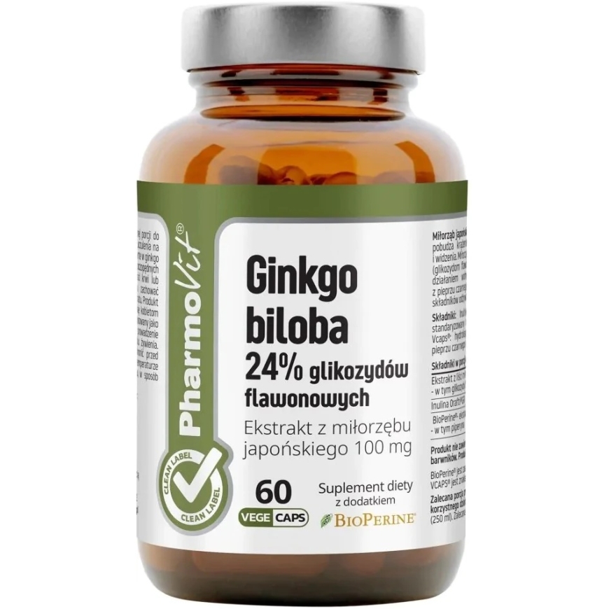 Pharmovit Ginkgo biloba 24% flavonoīdu glikozīdu