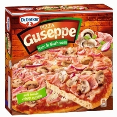 Pakastettu pitsa GUSEPPE, sienillä ja kinkulla, 425 g