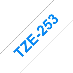 Brother TZE-253 markeerimisteip Sinine valgel taustal