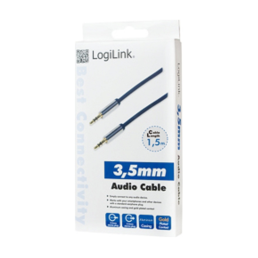 LogiLink CA10150 audio kabelis 1,5 m 3.5mm Zils – 3