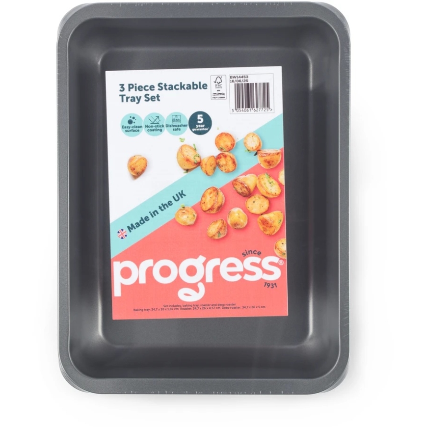 Progress BW14453 35 cm 3-piece nesting baking tray set – 4