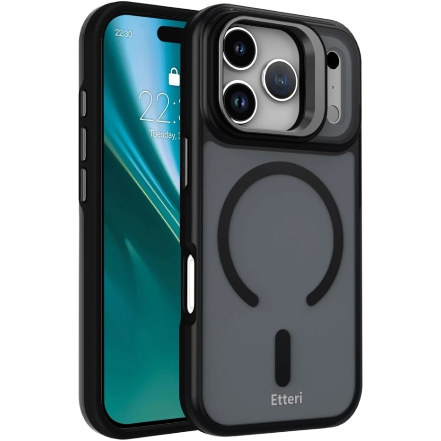 Etteri Morning Fog case for iPhone 17 Pro / 18 Pro 6.3" black – 2