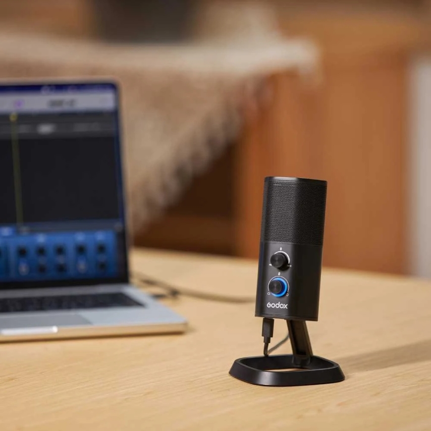 Microphone - Godox UMic22 Dual Pattern USB Condenser 100m Range Black – 2
