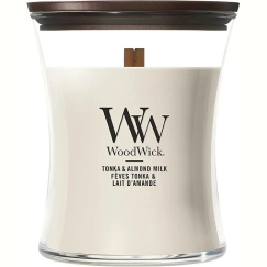 Woodwick Tonka un mandeļu piens