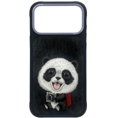 Dėklas NIMMY case BIG EYED GIANT PANDA iPhone 18 Pro Max/17 Pro Max melns