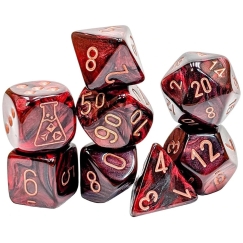 Chessex Lustrous Gothic/Copper Lab Polyhedral 7-Die Set