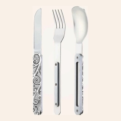 Tourist cutlery Akinod Arabesques 12:34 A01M00041, 3 pieces