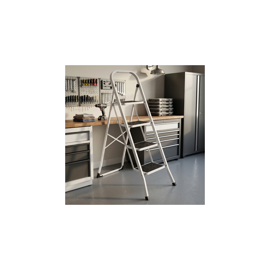 Spacetronik 4-Step Ladder with Handle SPG241W – 2