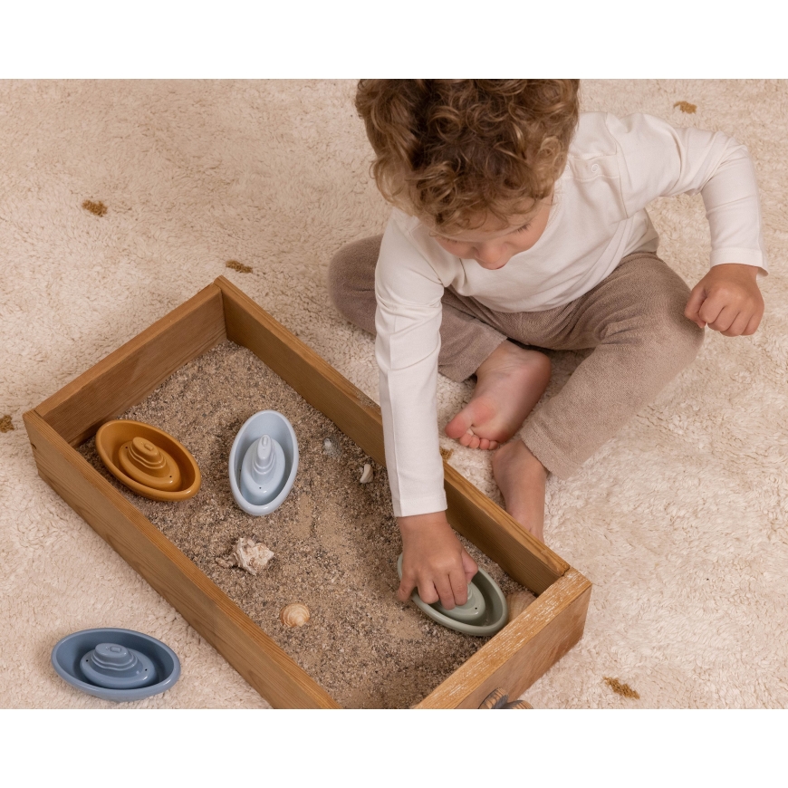 Rubo Toys Little Dutch Stackable Bath Boats Blue – 4