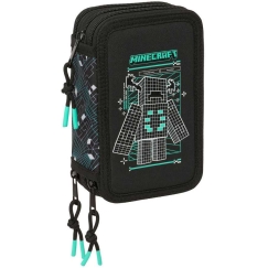 Safta Minecraft Screen triple pencil case 37pcs