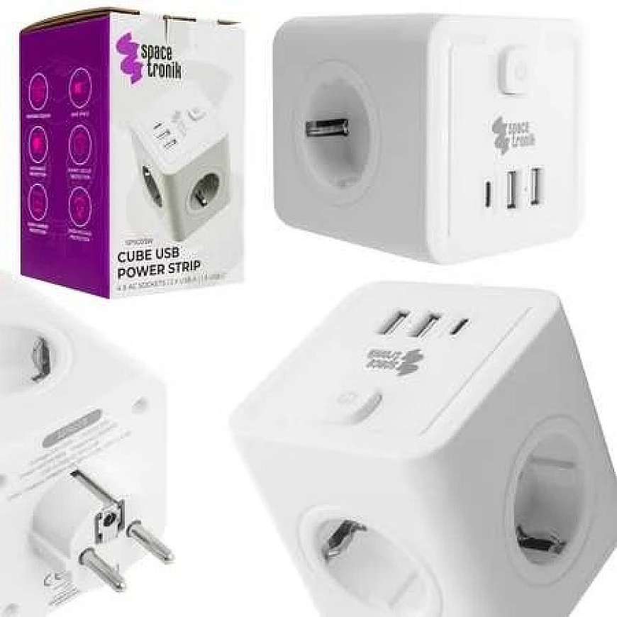 Spacetronik Toiteplokk 4xAC 2xUSB 1xUSB-C SPS-C03W – 2