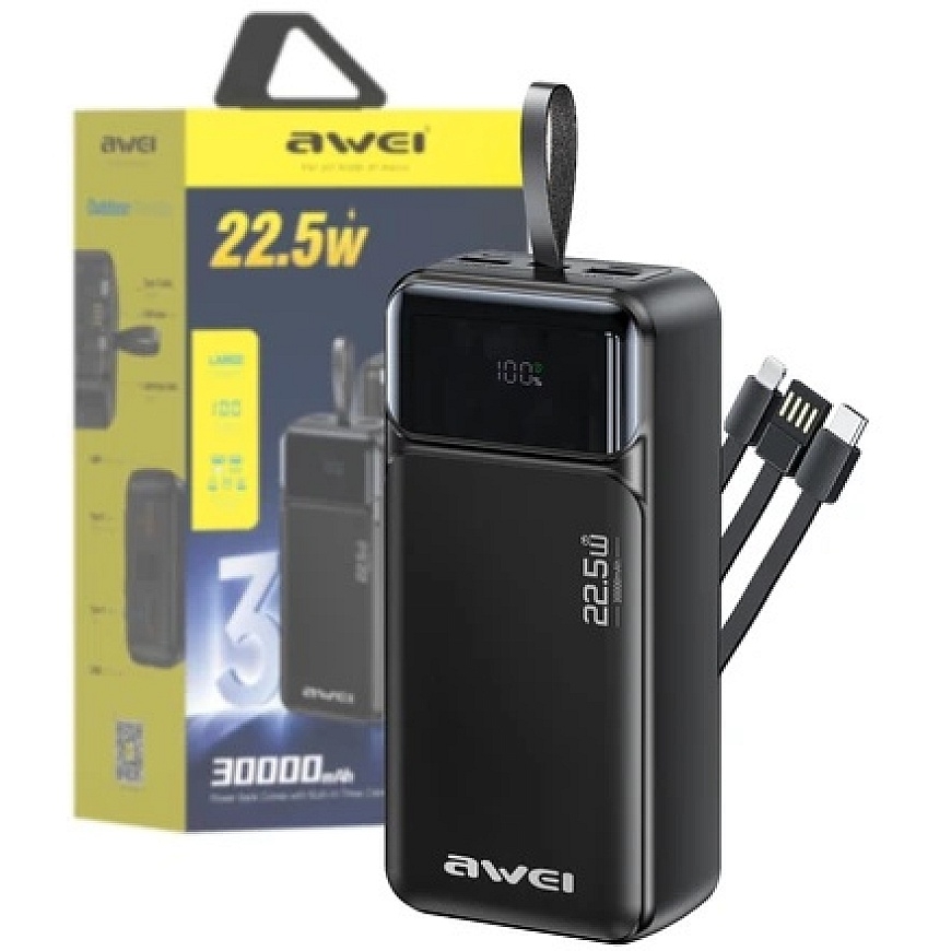 AWEI 30000mAh 22.5W Power Bank