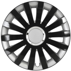 Leoplast automobiļu vāciņš sail 15" melnā-sudraba krāsā