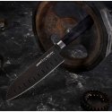 Samura MO-V Stonewash Santoku hollow ground 7.0''/180 mm. from AUS 8 Japanese steel 59 HRC