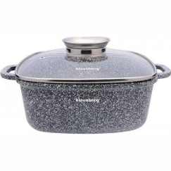 Aluminum Pot, Gray Marble, 22x22cm, 3.7L, Klausberg