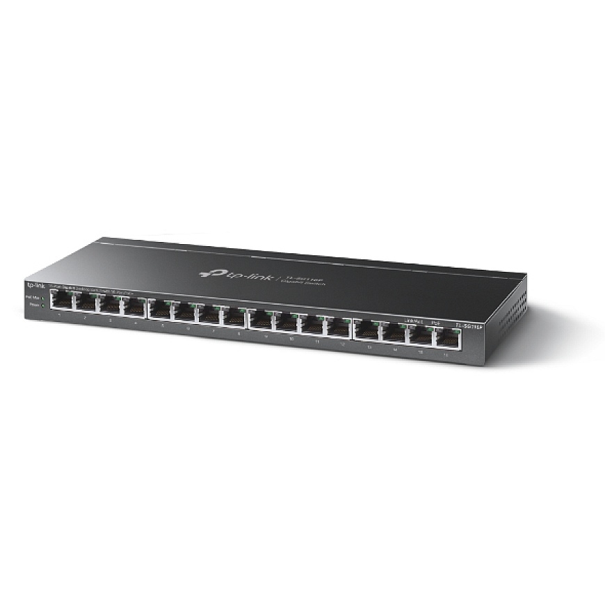 TP-Link TL-SG116P verkkokytkin Hallitsematon Gigabit Ethernet (10/100/1000) Power over Ethernet -tuki musta – 2