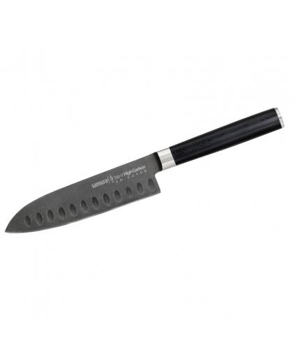Samura MO-V Stonewash Santoku 5.4''/138mm. 59HRC. from AUS 8 Japanese steel 59 HRC – 2