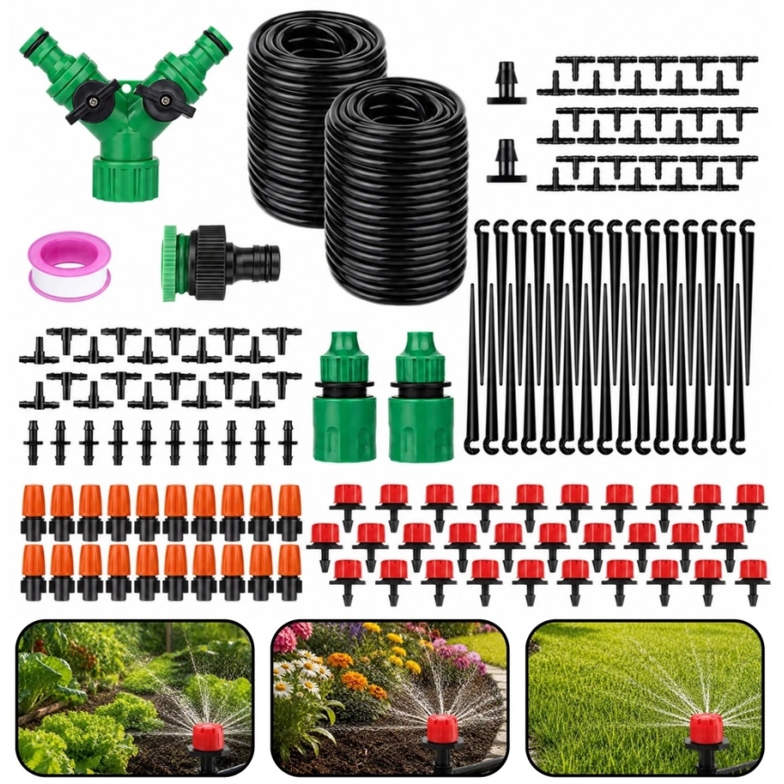 Lean Drip Irrigation Kit 55 m + 15 m 386 pcs.