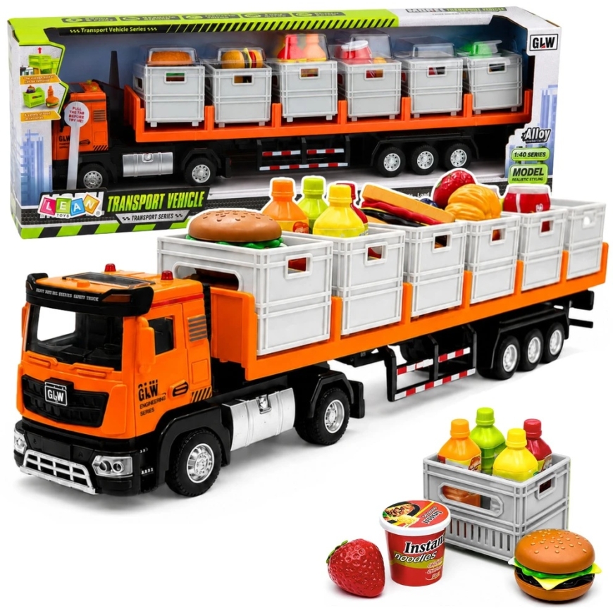 Lean Toys Kuormatraktori kuorma-autolla 1:40