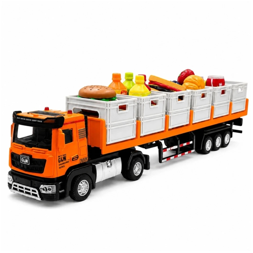 Lean Toys Kuormatraktori kuorma-autolla 1:40 – 4