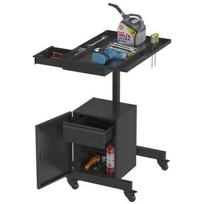 Spacetronik Workshop Trolley with Key Lockable Cabinet SPC141 – 4