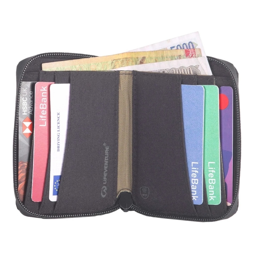 Lifeventure X-Pac Bi-Fold Wallet - Harmaa – 5