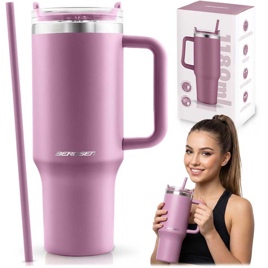 Berdsen rozā vakuuma termos-piku 1180 ml