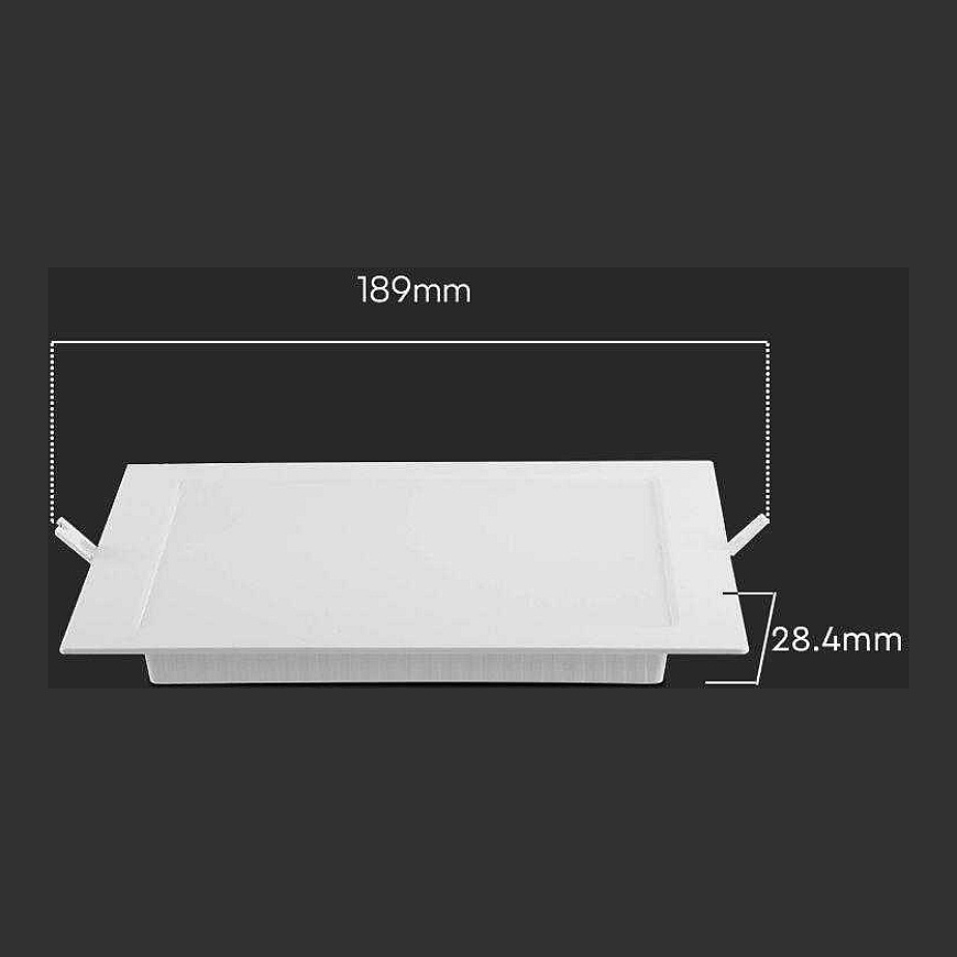 V-tac 12W LED iebūvējamā panelis, balts