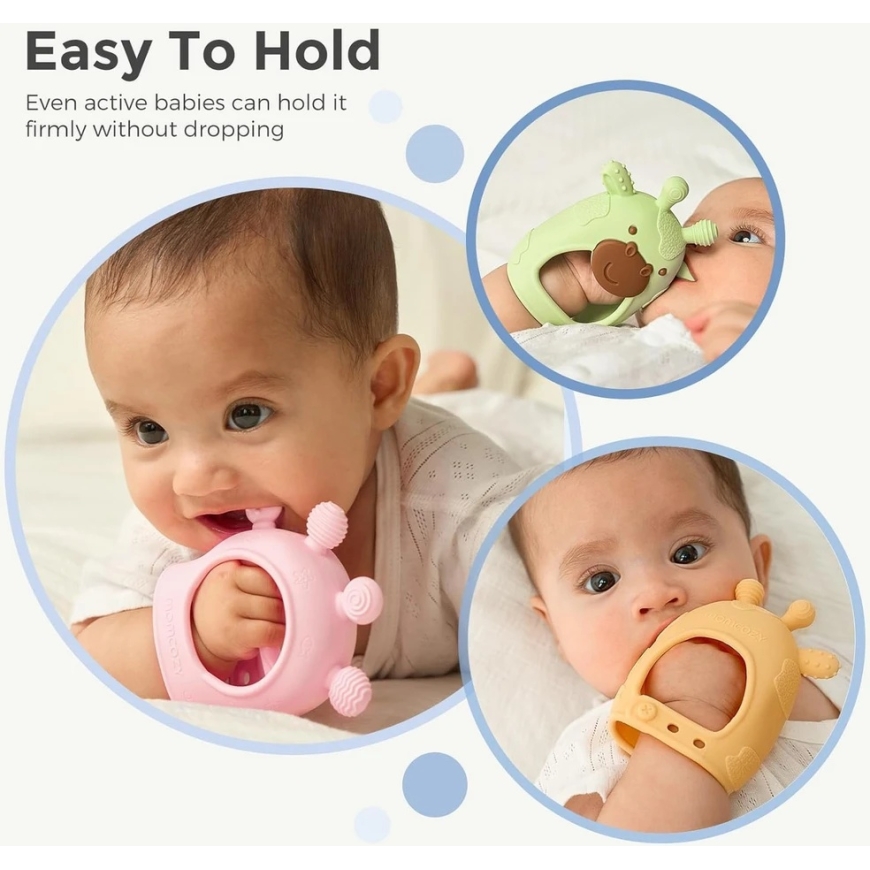 MOMCOZY SILICON TOY FOR INFANTS, BLUE – 3