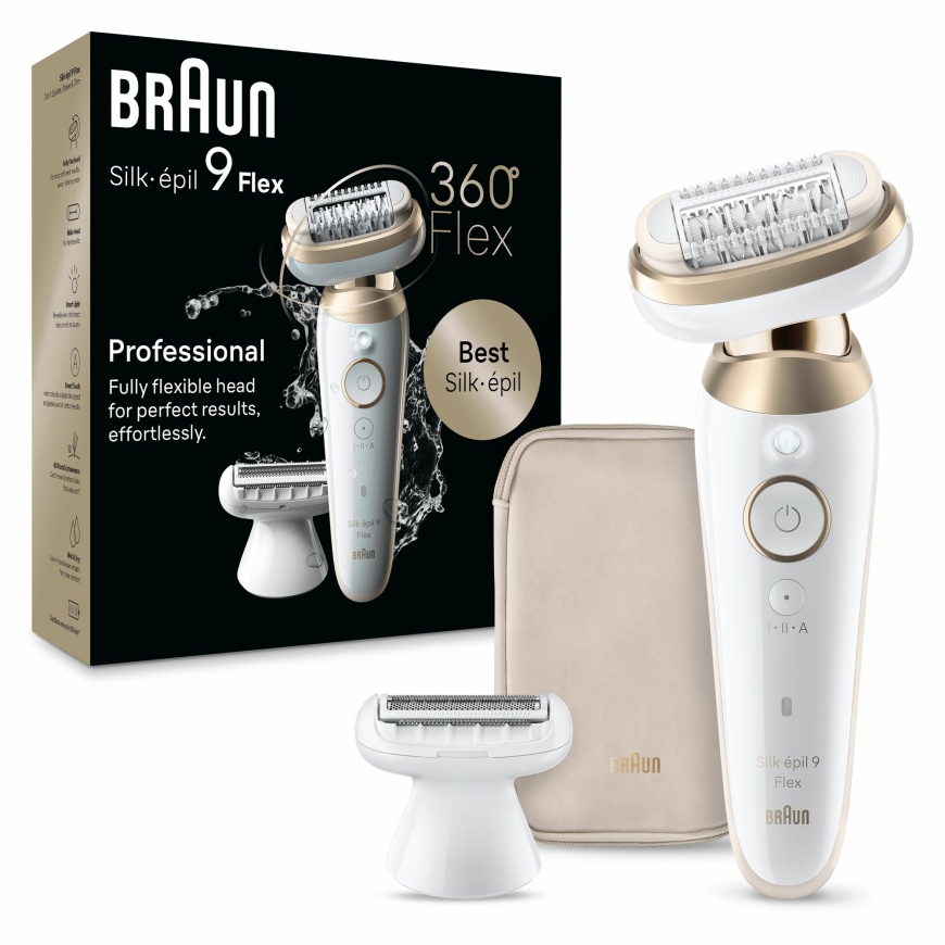 Braun Silk-épil 9 Flex 9-041 3D 40 pinsettiä Kulta, Valkoinen