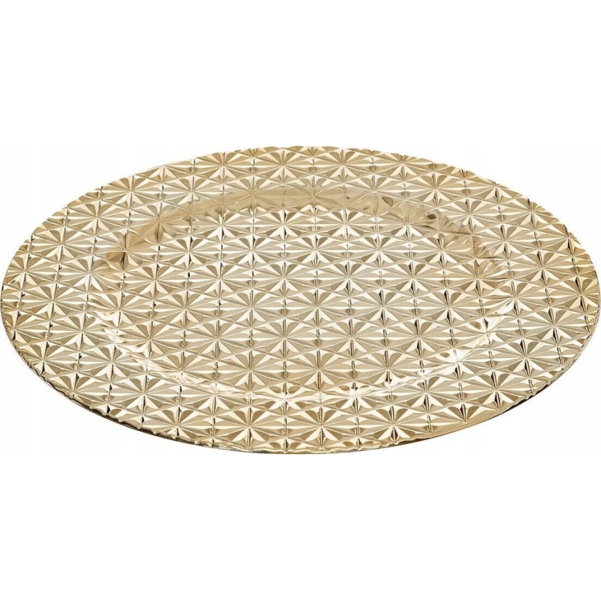 Atmosphera Decorative Plate Mat with Geometric Pattern, Gold, Ø 33 cm – 3
