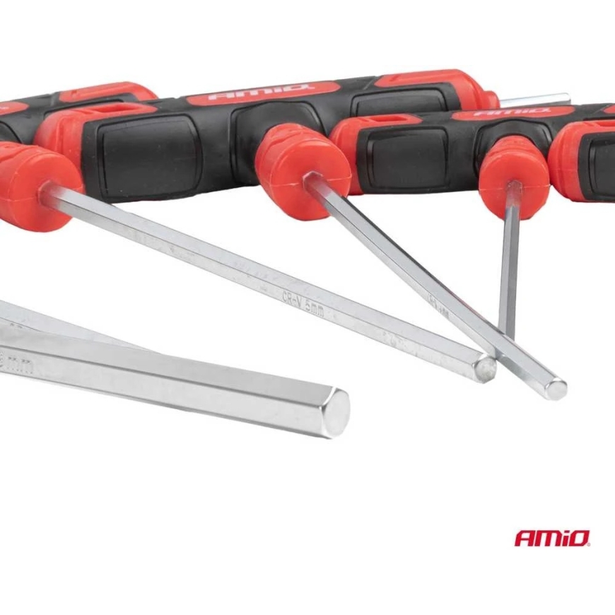HEX (imbus) key set with T-shaped handle, 8 pcs. AMIO-04826 – 3