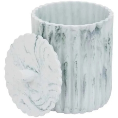 5five Simply Smart Small Marble Pattern Trash Can MARBY, 5 l