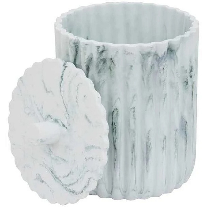 5five Simply Smart Small Marble Pattern Trash Can MARBY, 5 l